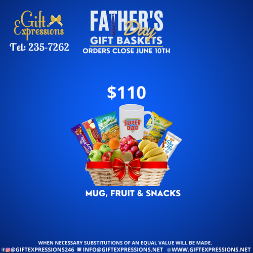 Fruit, Mug & Snacks Basket - Gift Expressions   