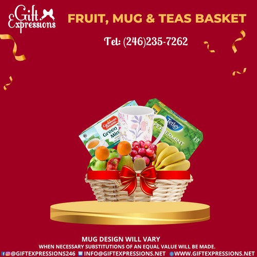 Fruit, Mug & Teas Basket - Gift Expressions   