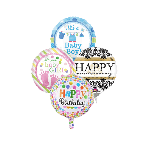 Add a Small 6 Inch Foil Balloon to Your Order (Designs Will be Randomly Selected) - Gift Expressions   