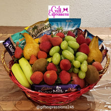 Load image into Gallery viewer, Bountiful Fruit &amp; Snacks Basket - Gift Expressions   
