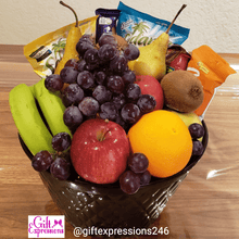 Load image into Gallery viewer, Celebration Fruit &amp; Snacks Basket - Gift Expressions   
